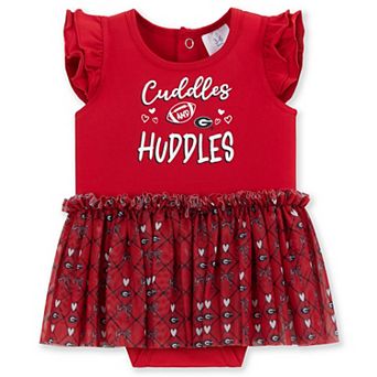 Girls Infant ZooZatz Red Georgia Bulldogs Bodysuit Dress