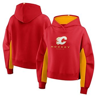 Women's Fanatics Red Calgary Flames Back Check Boxy Hoodie