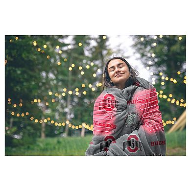 Pegasus Ohio State Buckeyes Scattered Logos 60" x 70" Heated Blanket