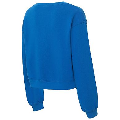 Women's ZooZatz Royal Duke Blue Devils Chenille Cropped Sweatshirt