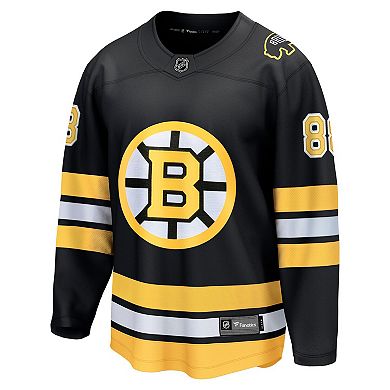Men's Fanatics David Pastrnak Black Boston Bruins Home Breakaway Player Jersey