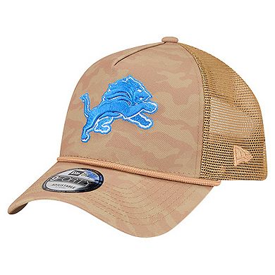 Men's New Era Tan Detroit Lions Wheat Camo 9FORTY Adjustable Hat