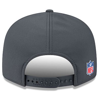 Men's New Era Charcoal Detroit Lions 2025 Sideline Cold Weather Split Panel 9FIFTY Snapback Hat