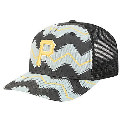 Men's New Era Denim/Black Pittsburgh Pirates Aztec Denim 9SEVENTY Adjustable Hat