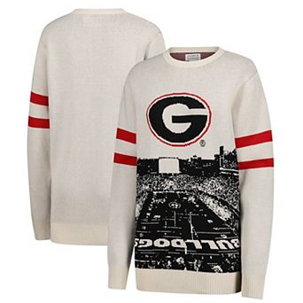 Unisex Uscape Apparel Cream Georgia Bulldogs Renew Knit Stadium Sweater
