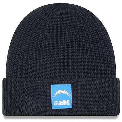 Men's New Era Charcoal Los Angeles Chargers 2025 Sideline Cold Weather Cuffed Knit Hat