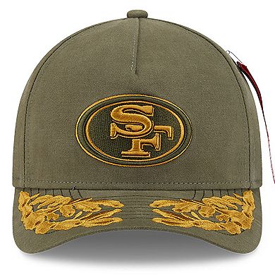 Men's New Era x Alpha Industries Olive San Francisco 49ers A-Frame 9FORTY Adjustable Hat