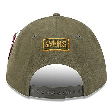 Men's New Era x Alpha Industries Olive San Francisco 49ers A-Frame 9FORTY Adjustable Hat