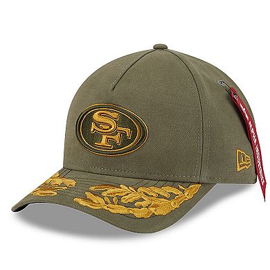 Men's New Era x Alpha Industries Olive San Francisco 49ers A-Frame 9FORTY Adjustable Hat