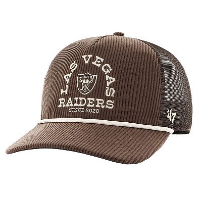 Men's '47 Brown Las Vegas Raiders Ranchurro Hitch Adjustable Trucker Hat