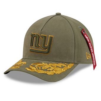 Men's New Era x Alpha Industries Olive New York Giants A-Frame 9FORTY Adjustable Hat