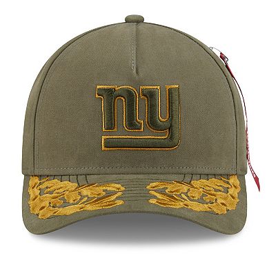 Men's New Era x Alpha Industries Olive New York Giants A-Frame 9FORTY Adjustable Hat