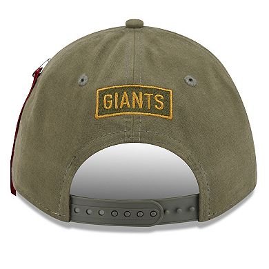 Men's New Era x Alpha Industries Olive New York Giants A-Frame 9FORTY Adjustable Hat