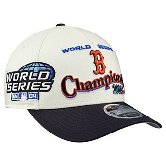 Men's New Era Cream/Navy Boston Red Sox World Series 9FORTY M-Crown A-Frame Adjustable Hat