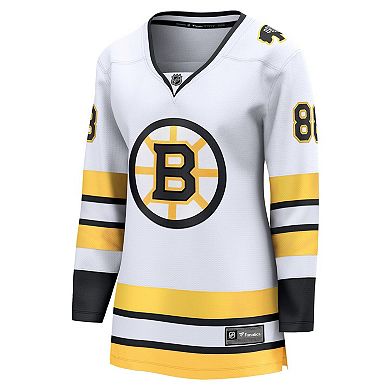 Women's Fanatics David Pastrnak White Boston Bruins Away Breakaway Player Jersey