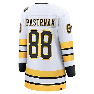 Women's Fanatics David Pastrnak White Boston Bruins Away Breakaway Player Jersey