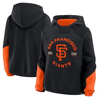 Women's Fanatics Black San Francisco Giants Oversized Time to Win Pullover Hoodie