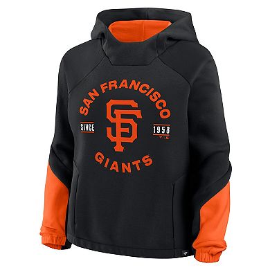 Women's Fanatics Black San Francisco Giants Oversized Time to Win Pullover Hoodie