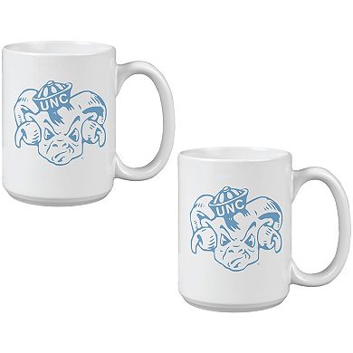 North Carolina Tar Heels Two Pack 15oz. Vault Sketch Ceramic Mug Set