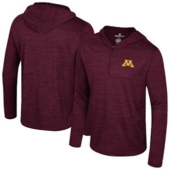 Men's Colosseum Maroon Minnesota Golden Gophers Always Sunny Lightweight Quarter-Zip Hoodie