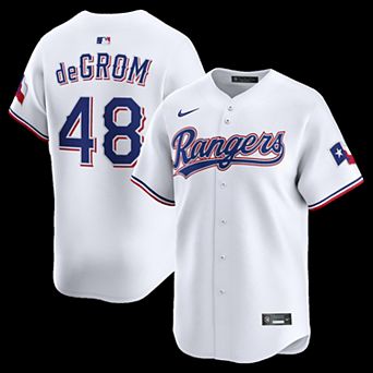 Men's Nike Jacob deGrom White Texas Rangers Home Limited Jersey