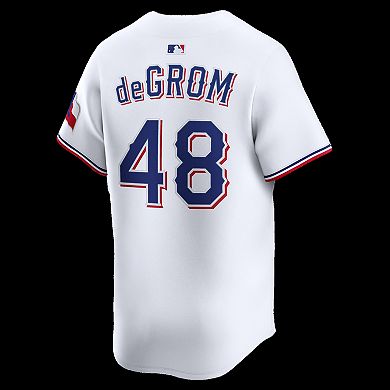 Men's Nike Jacob deGrom White Texas Rangers Home Limited Jersey