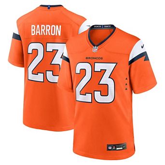 Men's Nike Jahdae Barron Orange Denver Broncos 2025 NFL Draft First Round Pick Game Jersey