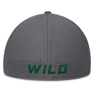 Men's Fanatics Gray Minnesota Wild Clincher Team Stripes Flex Hat