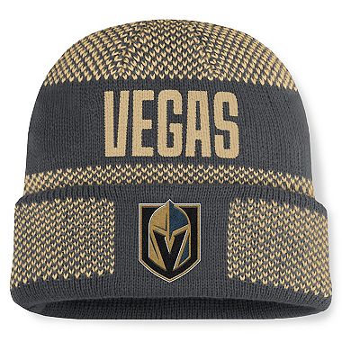 Men's Fanatics Charcoal/Gold Vegas Golden Knights Fundamentals Shelter Cuffed Knit Hat
