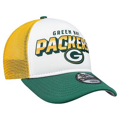 Toddler New Era White/Green Green Bay Packers Streak 9FORTY A-Frame Adjustable Hat