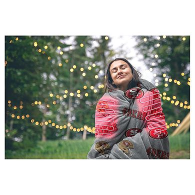 Pegasus San Francisco 49ers Scattered Logos 60" x 70" Heated Blanket