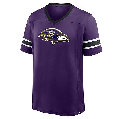 Men's Fanatics Purple Baltimore Ravens Hometown Premium Hashmark V-Neck T-Shirt