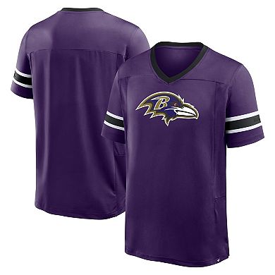 Men's Fanatics Purple Baltimore Ravens Hometown Premium Hashmark V-Neck T-Shirt