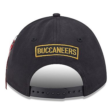 Men's New Era x Alpha Industries Black Tampa Bay Buccaneers A-Frame 9FORTY Adjustable Hat