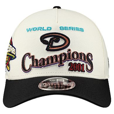 Men's New Era Cream/Black Arizona Diamondbacks World Series 9FORTY M-Crown A-Frame Adjustable Hat