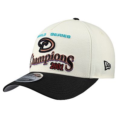 Men's New Era Cream/Black Arizona Diamondbacks World Series 9FORTY M-Crown A-Frame Adjustable Hat