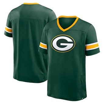 Men's Fanatics Green Green Bay Packers Hometown Premium Hashmark V-Neck T-Shirt