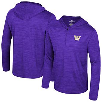 Men's Colosseum Purple Washington Huskies Always Sunny Lightweight Quarter-Zip Hoodie