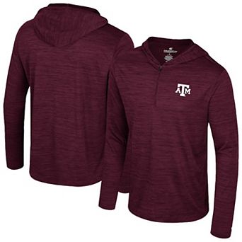 Men's Colosseum Maroon Texas A&M Aggies Always Sunny Lightweight Quarter-Zip Hoodie