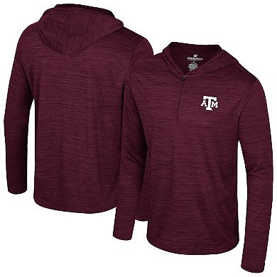 Men's Colosseum Maroon Texas A&M Aggies Always Sunny Lightweight Quarter-Zip Hoodie