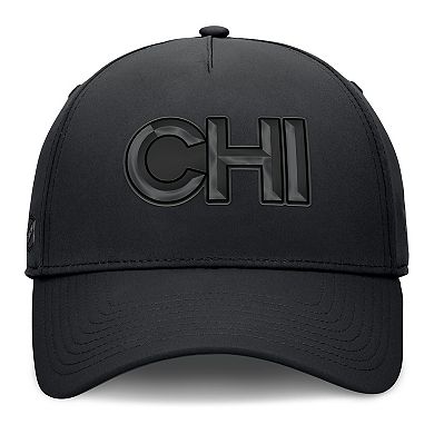 Men's Fanatics Black Chicago Blackhawks Authentic Pro Road Team Code Flex Hat