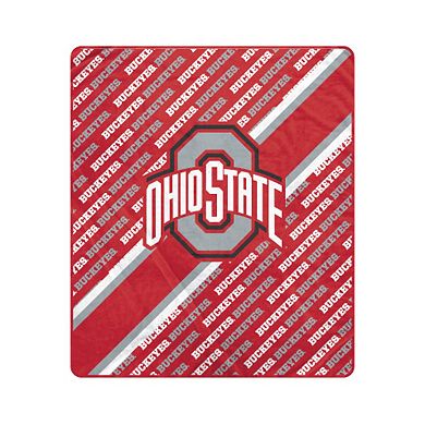 Pegasus Ohio State Buckeyes 50" x 60" Diagonal Lined Wordmark Ultra Soft Blanket