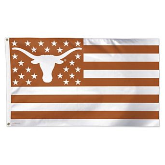 WinCraft Texas Longhorns 3' x 5' Single-Sided Deluxe Patriotic Stars & Stripes Flag