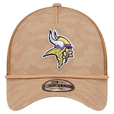 Men's New Era Tan Minnesota Vikings Wheat Camo 9FORTY Adjustable Hat
