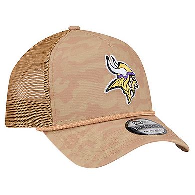 Men's New Era Tan Minnesota Vikings Wheat Camo 9FORTY Adjustable Hat