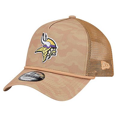 Men's New Era Tan Minnesota Vikings Wheat Camo 9FORTY Adjustable Hat