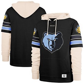 Men's '47 Black Memphis Grizzlies Split Zone Cornerback Duo Hoodie