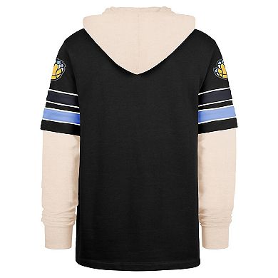 Men's '47 Black Memphis Grizzlies Split Zone Cornerback Duo Hoodie