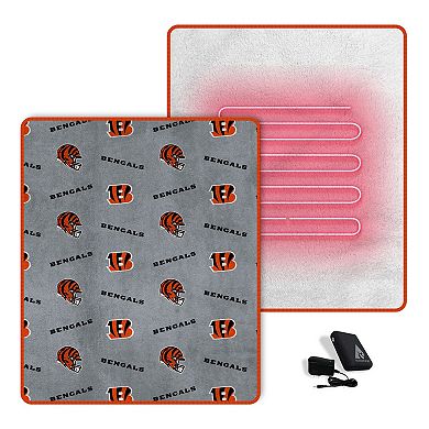 Pegasus Cincinnati Bengals Scattered Logos 60" x 70" Heated Blanket