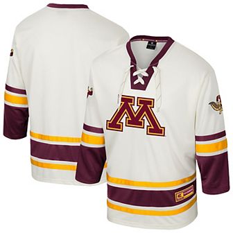 Men's Colosseum Cream Minnesota Golden Gophers Puck Proud Fashion Hockey Jersey